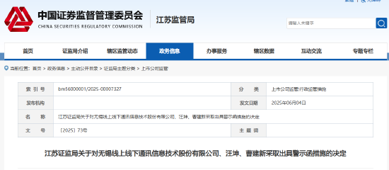 优秀股票配资网站 财报信披违规 线上线下及公司董事长、财务总监被出具警示函